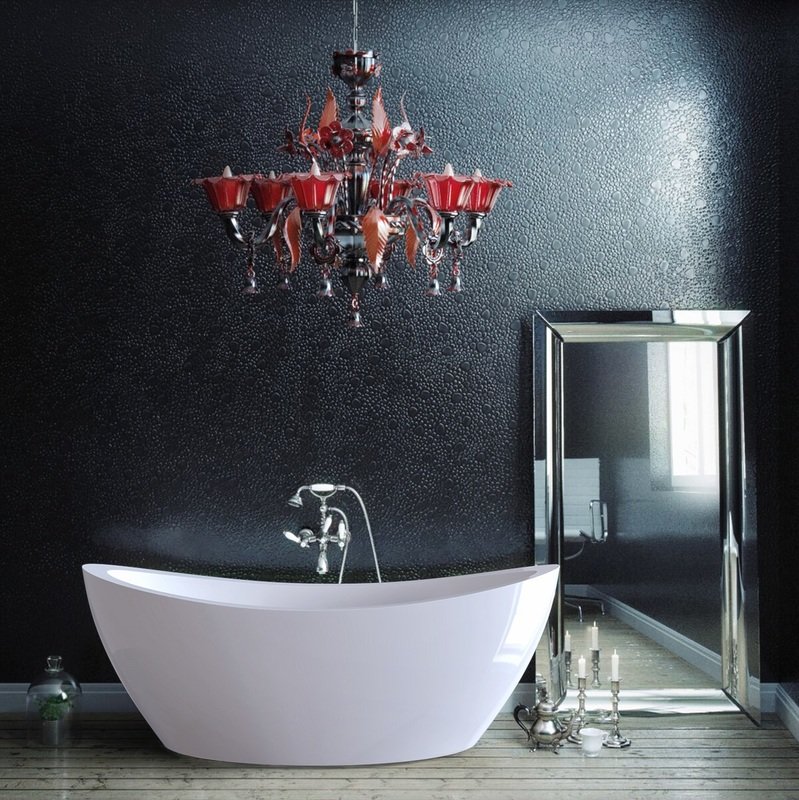 Черно белая ванная комната фото PURESCAPE 170